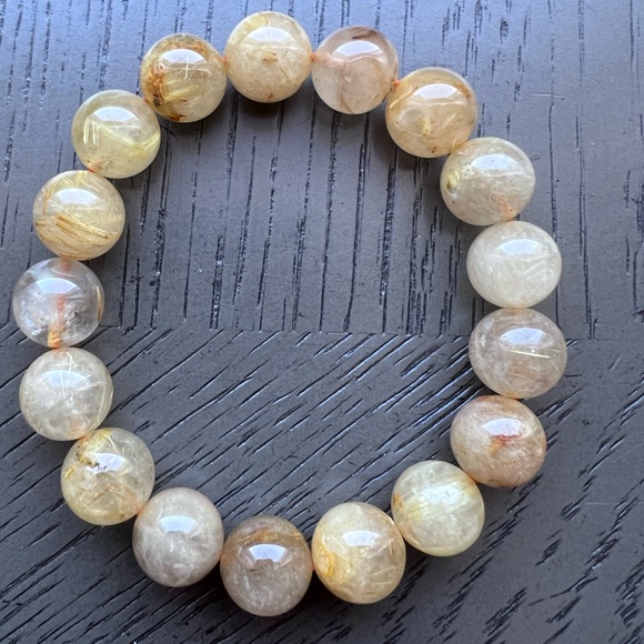 Golden Rutitated quartz bracelet - Picture 3 of 3